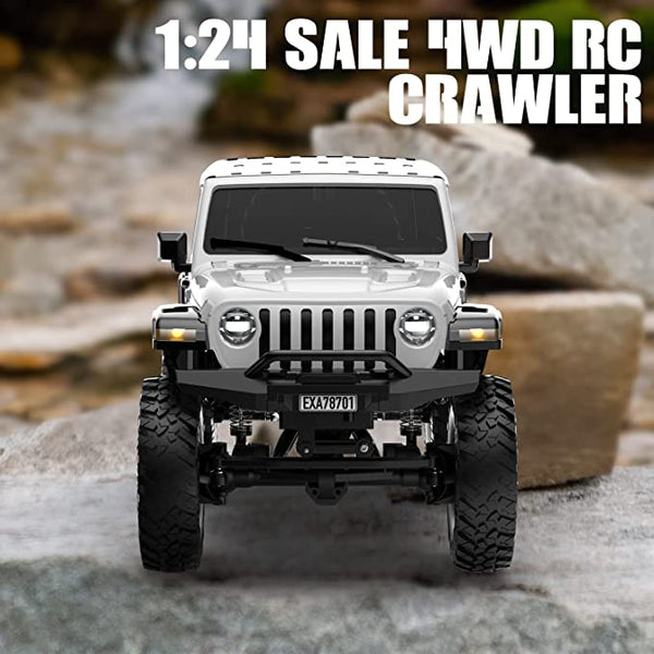 RACENT 1/24 Crawler RC Monster Truck Escalade avec lumière LED (787-1 Blanc)