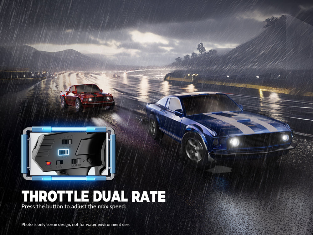 RACENT 1/20 4WD RC Drift Car - Échappement à brume & Proportionnel (ROUGE)