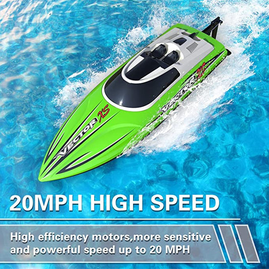 Pool Boat with powerful motor, VOLANTEXRC branding for quality, Vector XS design for speed