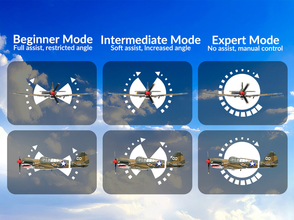 VOLANTEXRC Warhawk P40 (RTF) 4CH 400mm Pour débutants (15,7'') 76113