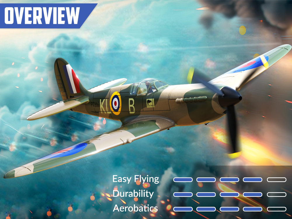 VOLANTEXRC Spitfire V2 (76112V2) PNP without Radio, Battery & Charger-Blue