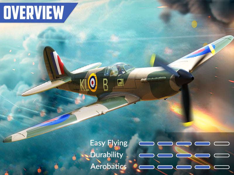 VOLANTEXRC P51D Mustang 4Ch Avions RC débutants avec stabilisateur Xpilot One-key Aerobatic (761-5) RTF