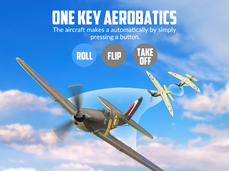 VOLANTEXRC Spitfire (RTF) 4CH 400mm pour débutants (15.7'') 76112