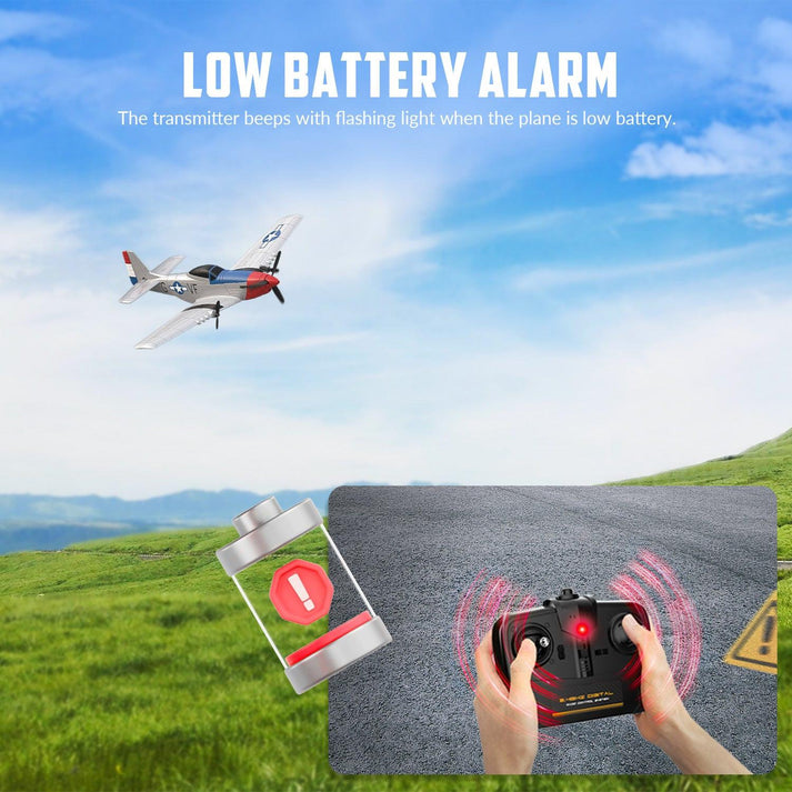 RC Plane 3 Channel Remote Control Airplane Fighter(76207 RTF)-EXHOBBY LIMITED.