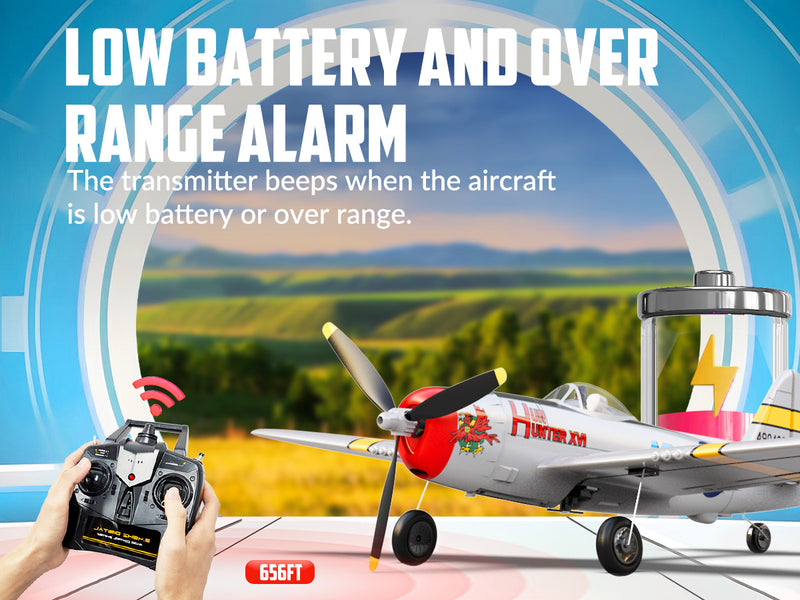 VOLANTEXRC P47 Thunderbolt (RTF) 4CH 400mm avec Gyroscope (15.7'') 76116