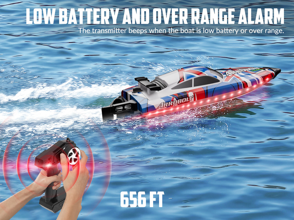 Bateau radiocommandé rapide VOLANTEXRC Arrobolt Lumen S Brushless 35+ MPH (79706)