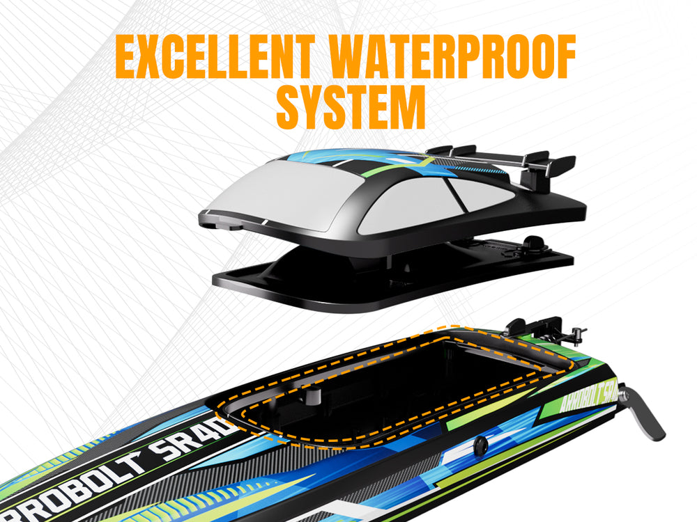 VOLANTEXRC Green SR40 Bateau RC sans balais 30+MPH (79705)