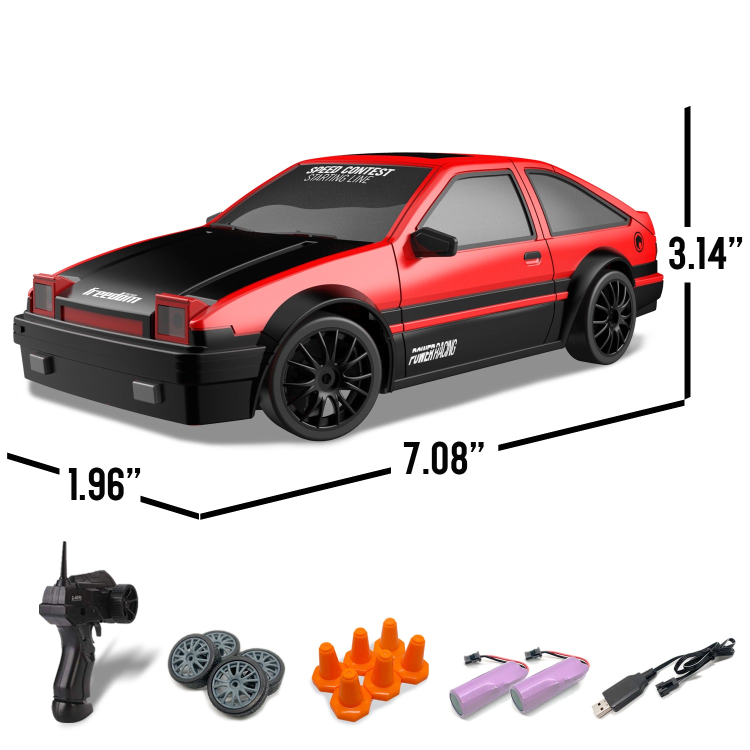 RACENT Zoom Master: 1:24 4WD, 10MPH, LED, Drift Ready-EXHOBBY LIMITED.