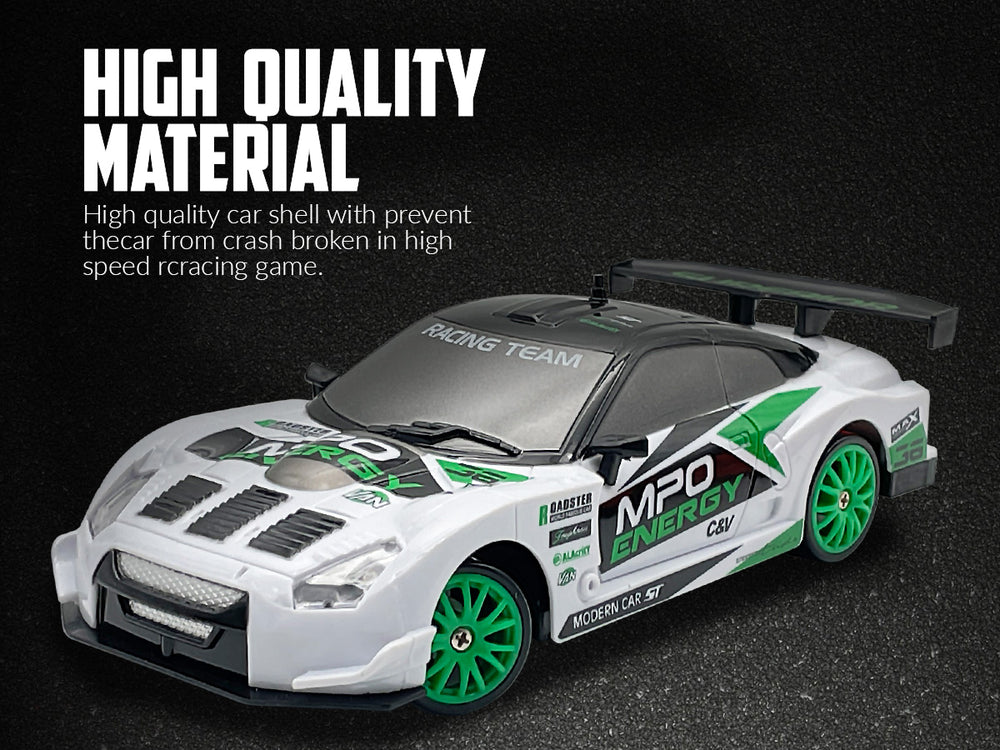 RACENT Drift King : 1:24 4WD RC, 10MPH, lumières LED