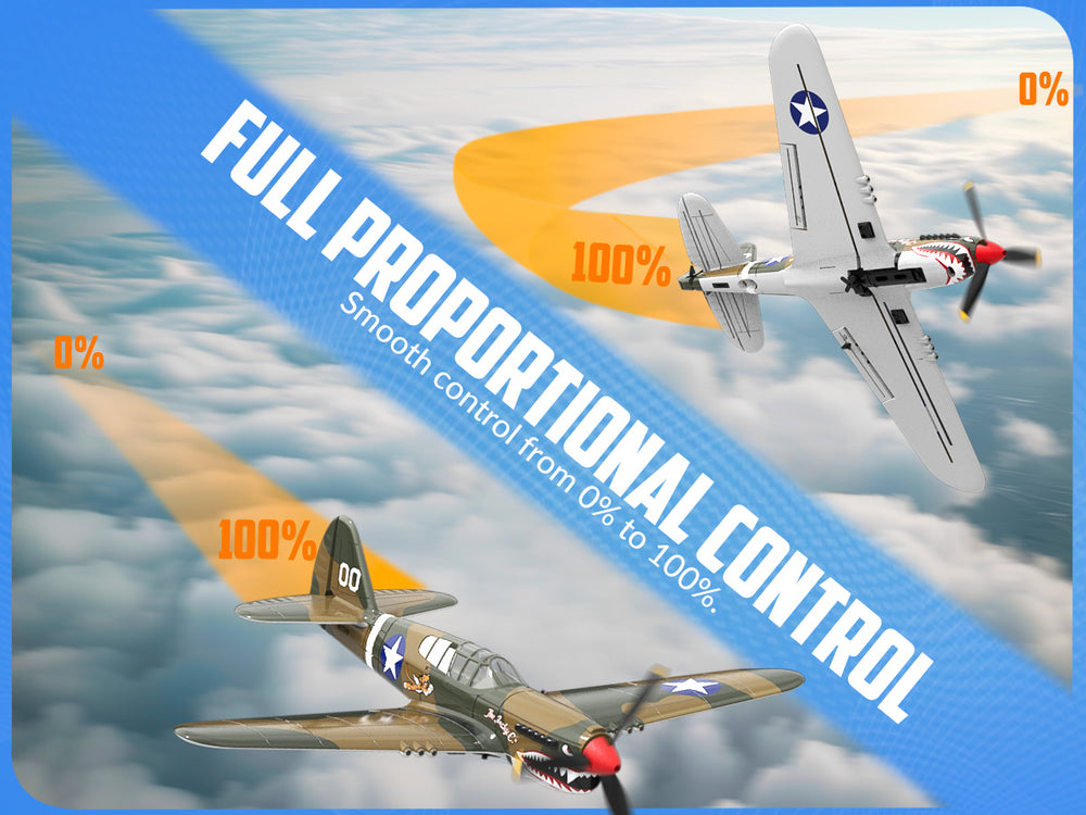 VOLANTEXRC Warhawk P40 (RTF) 4CH 400mm Pour débutants (15,7'') 76113