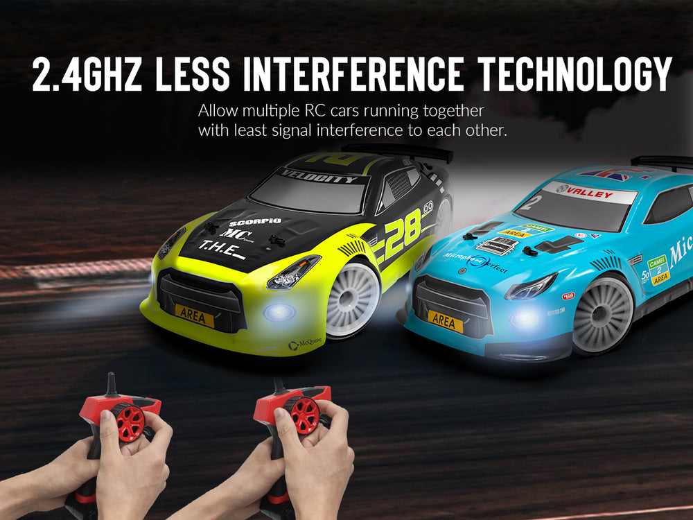 Racent Télécommande Drift Car 2.4Ghz Échelle 1:14 RC Sport Racing Cars 4WD RTR Haute Vitesse RC Véhicule avec Lumières LED