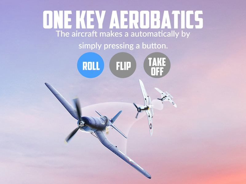 VOLANTEXRC Corsair F4U V2 (RTF) 4CH 400mm avec une clé de voltige (15.7'') 76108