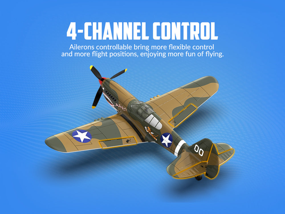 VOLANTEXRC Warhawk P40 (RTF) 4CH 400mm Pour débutants (15,7'') 76113