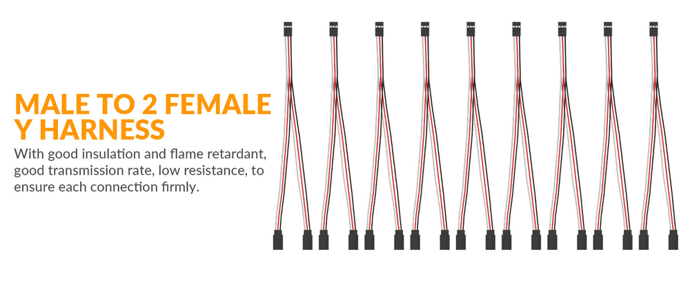 9pc C-Y Line Servo Extension Cables for RC Models