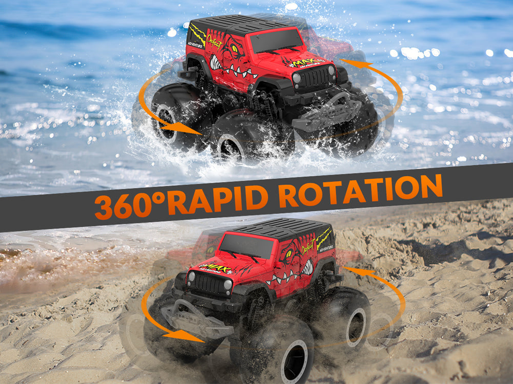 STEMTRON Amphibious RC Car: 1:20 4WD Waterproof Stunt Truck