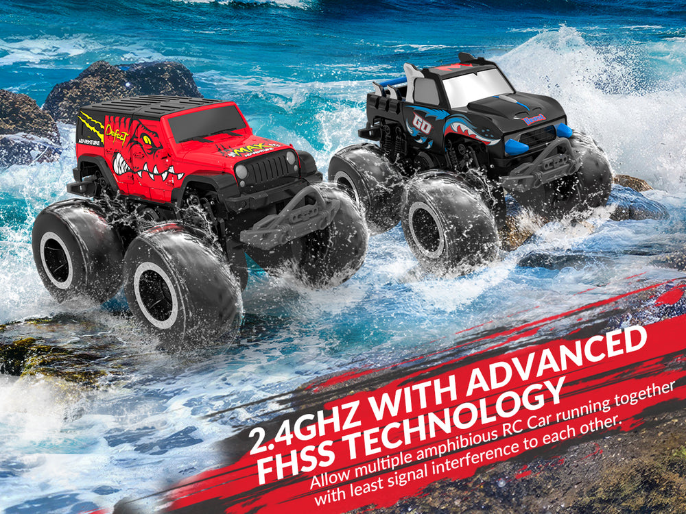 STEMTRON Amphibious RC Car: 1:20 4WD Waterproof Stunt Truck