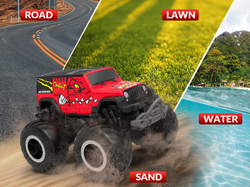 STEMTRON Amphibious RC Car: 1:20 4WD Waterproof Stunt Truck