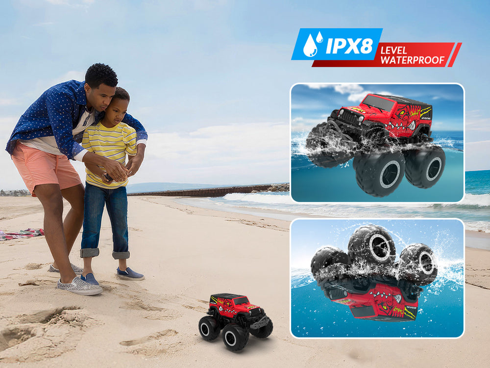 STEMTRON Amphibious RC Car: 1:20 4WD Waterproof Stunt Truck