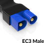 4pc T Plug to EC3 Adapters for RC Servo & Receiver Connections