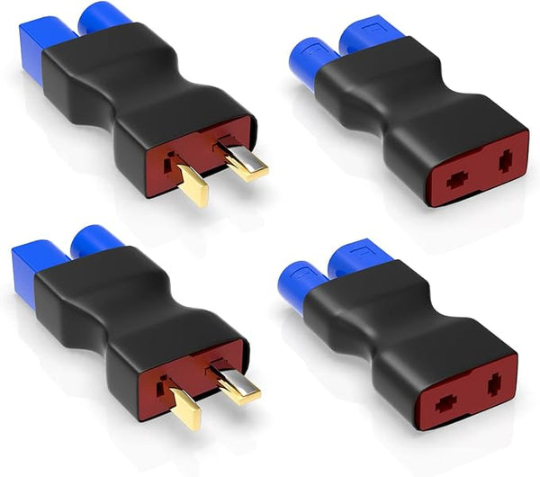 4pc T Plug to EC3 Adapters for RC Servo & Receiver Connections