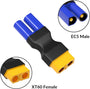 4pc XT60 to EC5 Connector Adapters for RC LiPo Batteries