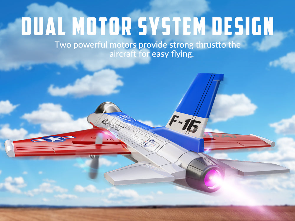 VOLANTEXRC F-16 Fighting Falcon RC Jet - 40min Flight, Xpilot & Carbon Fiber RTF
