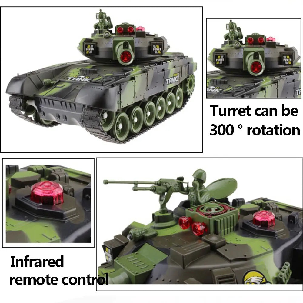 33CM Super RC tank launch cross-country tracked remote control vehicle charger battle boy toys for boys kids children Gift-EXHOBBY LIMITED.