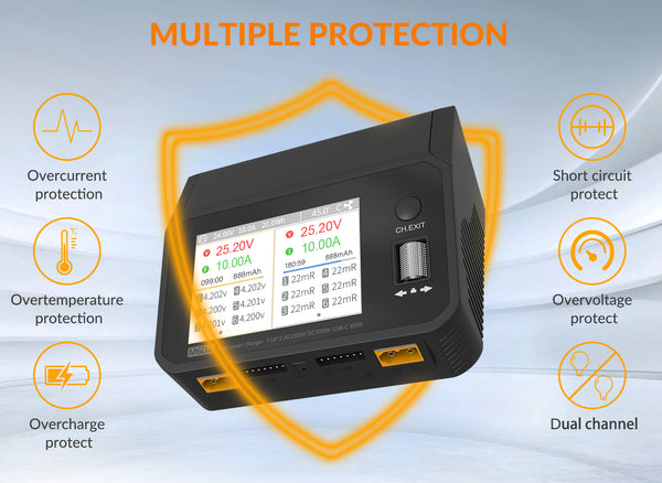 SUPULSE M6DAC-High-Speed Dual Lipo Charger for Diverse Batteries