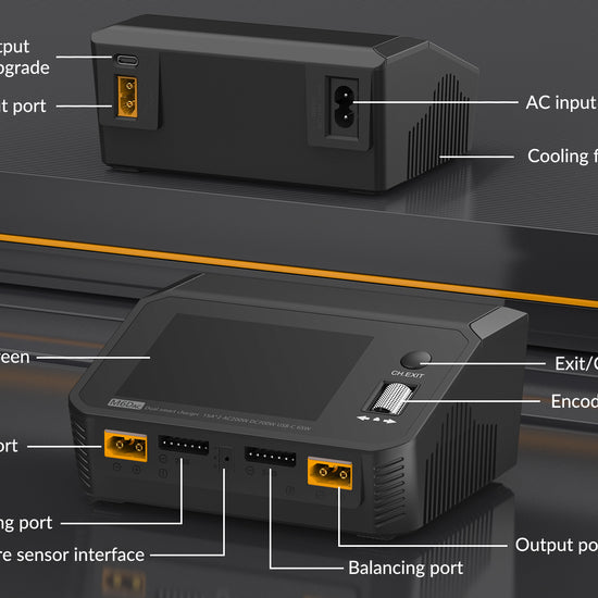 SUPULSE M6DAC Dual Battery Balance Charger AC200W,1-6S LiPo/LiHV/LiFe/LiIon,1-10S PB,1-16S NiMh,65W Fast Charging-EXHOBBY LIMITED.