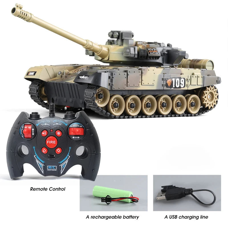 RC Tank Military War Battle United States M1 Leopard 2 Remote Control Toy Car Tactical Model Electronic Toys for Boys Children-EXHOBBY LIMITED.