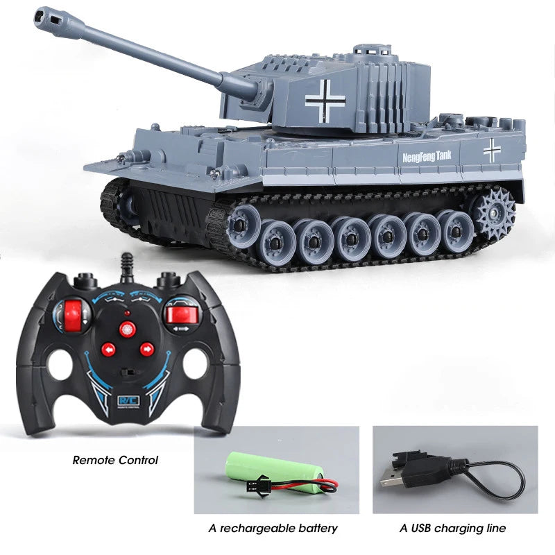 RC Tank 7Ch 2.4G 1/30 Remote Control Crawler Tank Model World War Military Truck Simulation sound Tiger Toys for Boys Kids Gifts-EXHOBBY LIMITED.