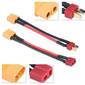 XT60 to Deans T-Plug Male Female Adapter Connector Cable for Lipo Battery 14AWG RC Parts-EXHOBBY LIMITED.