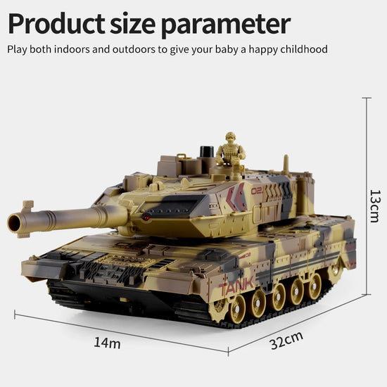 2.4G Remote Control Tracked Simulation Tank Water Bomb Spray Remote Control Vehicle War Armored Vehicle Model Children Toy Gift-EXHOBBY LIMITED.