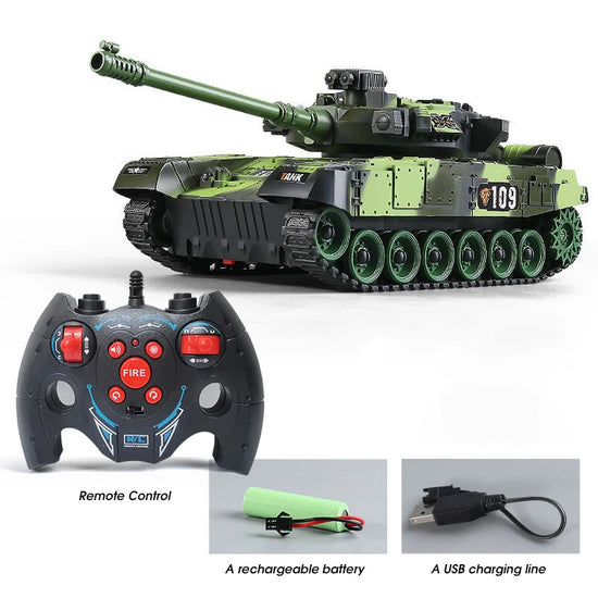 RC Tank rc Panzer Crawler Tiger War Tank Military Vehicles 1/30 Fight Light Sound Battle Games Remote Control Electric Toys Gift-EXHOBBY LIMITED.