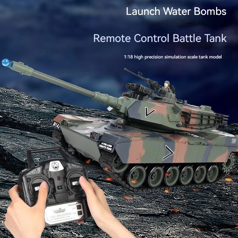 New Remote Control Tank 2.4g Us M1a2 Tank Car Toy 1/18 Rc Car Water Bomb Electric Charging Toys For Military Model Boys Kids Toy-EXHOBBY LIMITED.