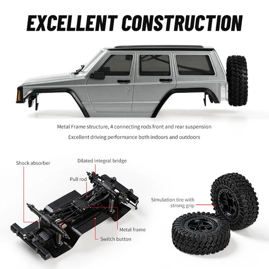 1:18 C8809 Full Scale Simulation Model Jeep RC Car 2.4G 4WD Motor-EXHOBBY LIMITED.