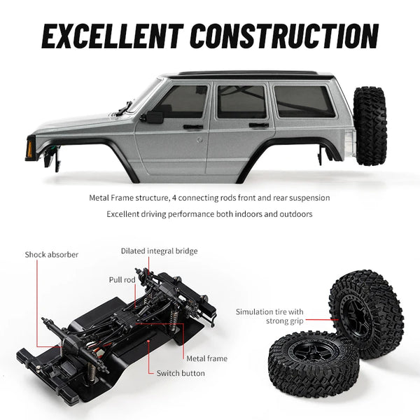 1:18 C8809 Full Scale Simulation Model Jeep RC Car 2.4G 4WD Motor