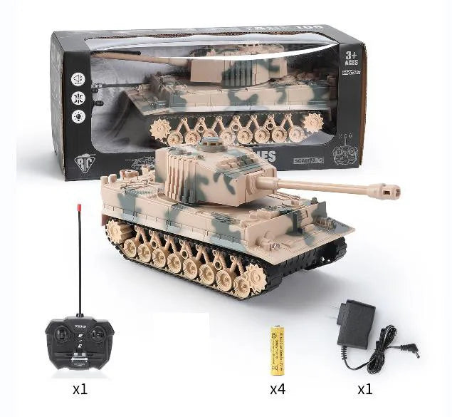 RC Tank rc Panzer Crawler Tiger War Tank Military Vehicles 1/30 Fight Light Sound Battle Games Remote Control Electric Toys Gift-EXHOBBY LIMITED.