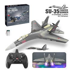 BBSONG SU-35 Stunt RC Plane For Adult 2.4G 4CH RC Fighter 360° Flip-Roll Six-Axis