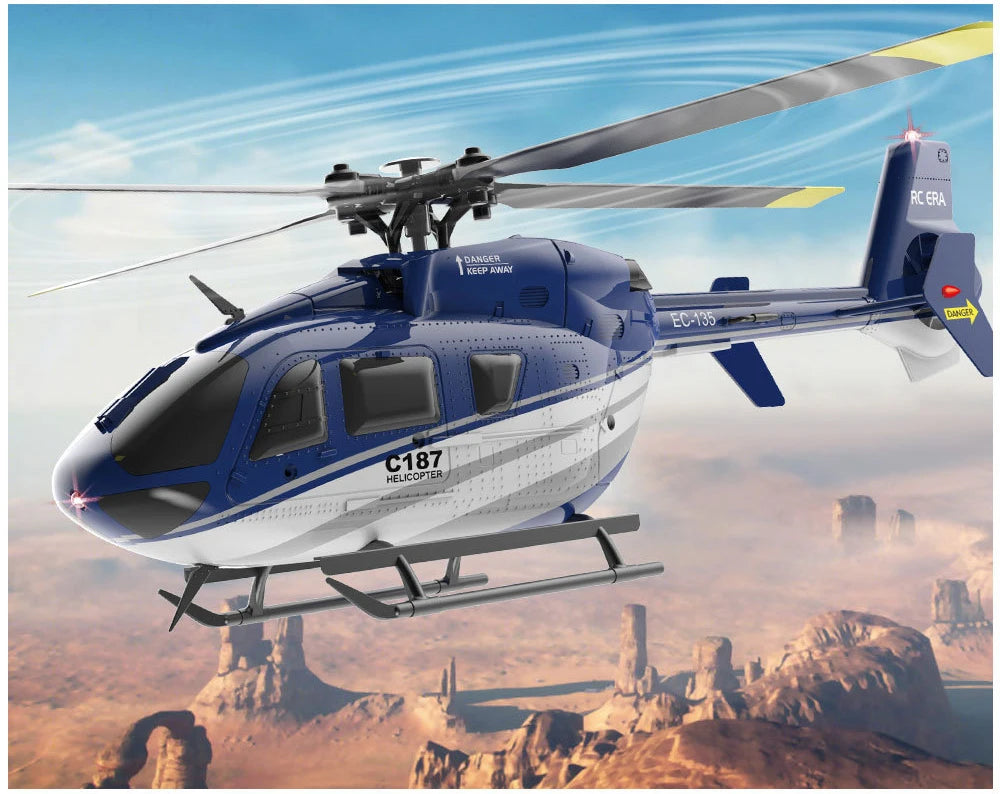 RC ERA C187 Pro 2.4G 4CH  Helicopter Single Blade EC-135 Scale 6-Axis Gyro Electric Flybarless RTF-EXHOBBY LIMITED.