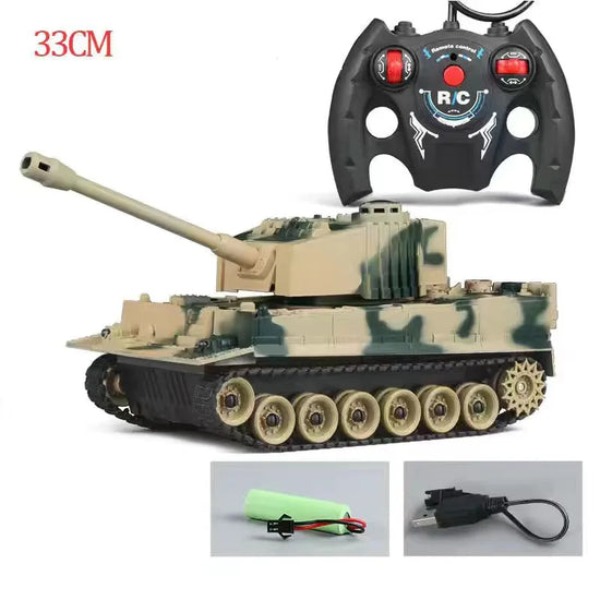 RC Tank rc Panzer Crawler Tiger War Tank Military Vehicles 1/30 Fight Light Sound Battle Games Remote Control Electric Toys Gift-EXHOBBY LIMITED.