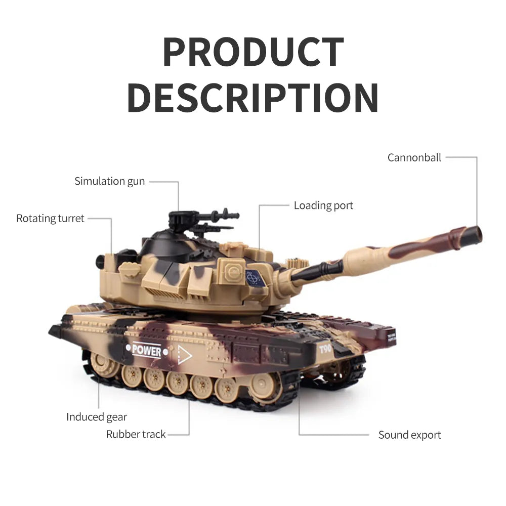 Rc Tank Modell Military 1/32 Wireless M1A1 Wired Remote Control T90 Shooting Competitive Tanks Car Toys For Boys-EXHOBBY LIMITED.