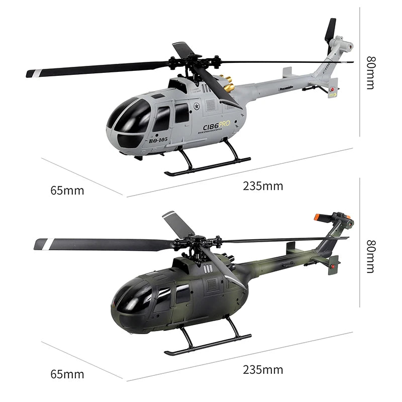 C186 PRO RC Helicopter 2.4G 4 Channel 4 Propellers 6 Axis Electronic Gyroscope for Stabilization Remote Control RC Toys-EXHOBBY LIMITED.