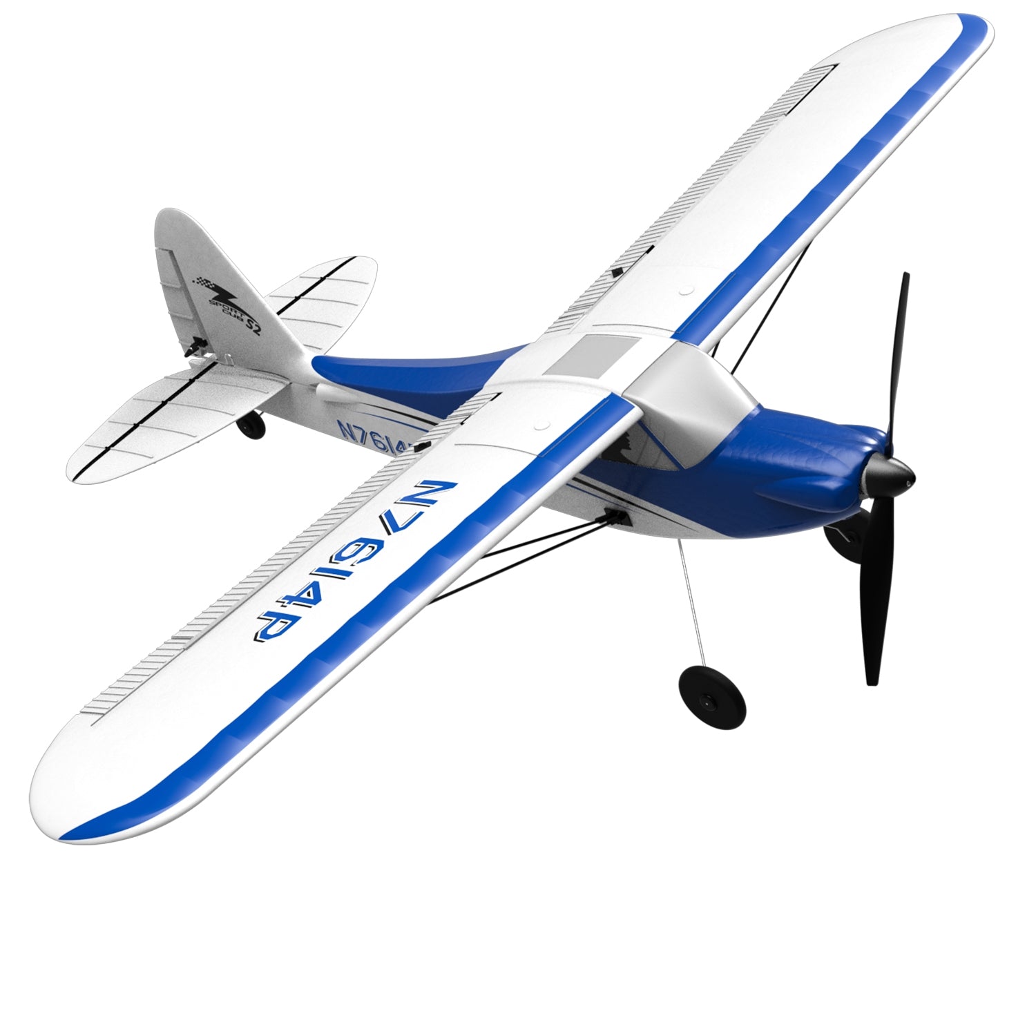 VOLANTEXRC Sport Cub 500 4Ch RC Avion d'entraînement avec gyroscope à 6 axes One-key Aerobatic Park Flyer (761-4) RTF Bleu