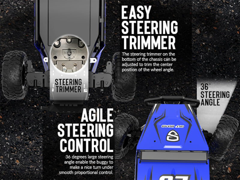 Racent Racer Rock Crawler Desert Racer télécommandé tout-terrain à l'échelle 1:16