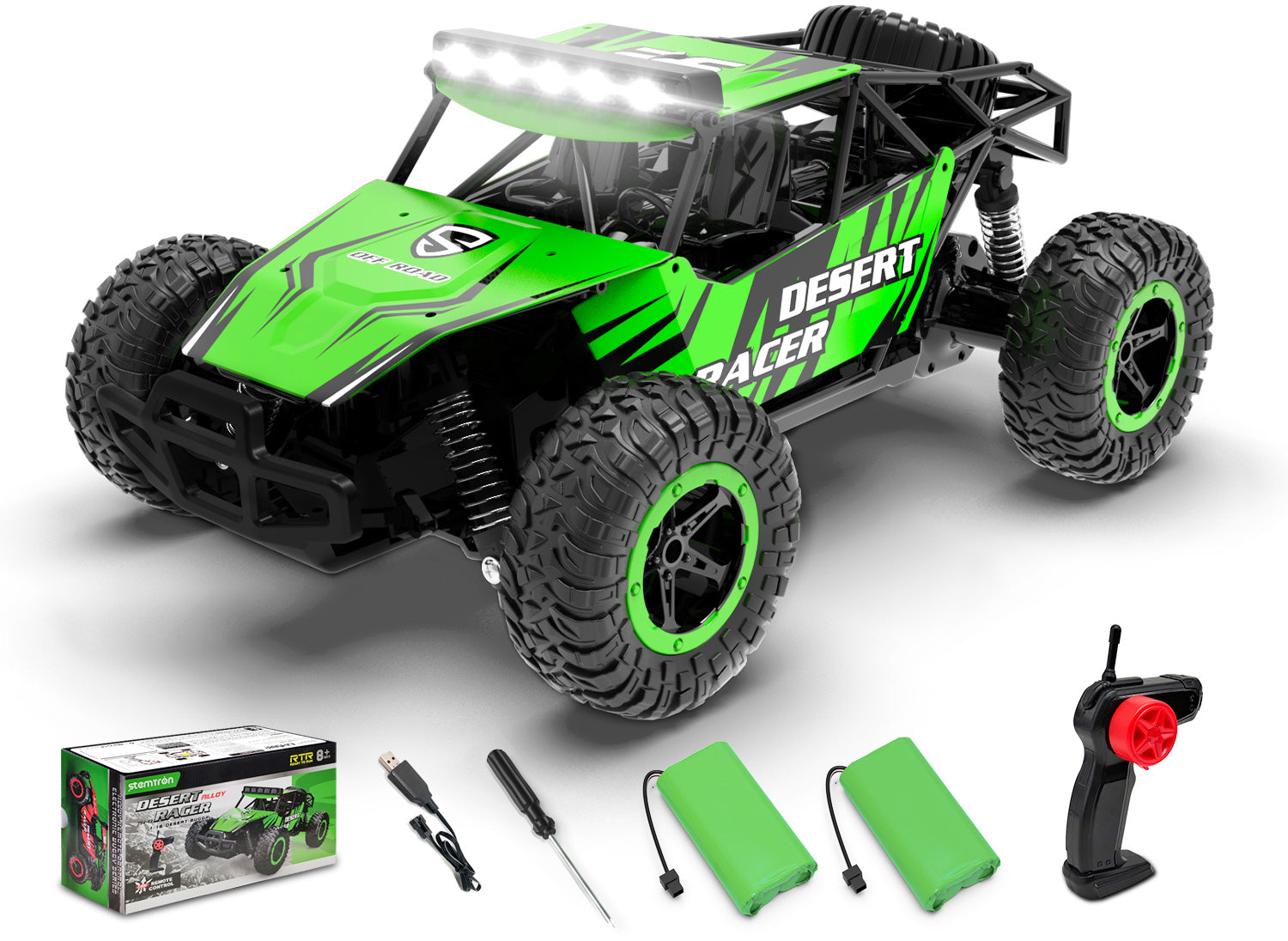 EXHOBBY 1/16 All Terrain Remote Control Car for Kids Off Road RC Truck Desert Racer Great Gift