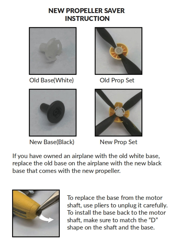 Adaptateur d'arbre Prop Saver 4 pièces (ancienne version) pour la série 761