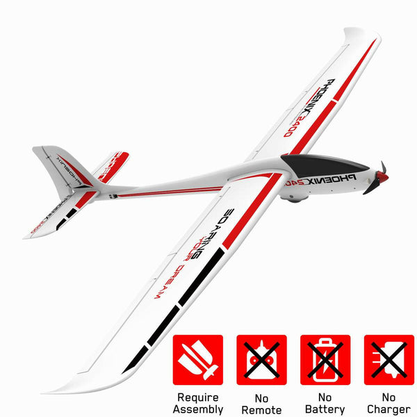 Phoenix 2400 5 Channel Glider with 2.4 Meter Wingspan and Plastic Fuselage (759-3) PNP.