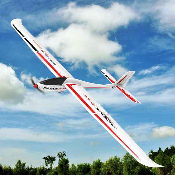 Phoenix 2400 5 Channel Glider with 2.4 Meter Wingspan and Plastic Fuselage (759-3) PNP.