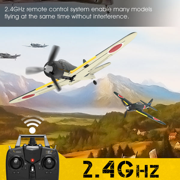 VOLANTEXRC Zero 4-CH Remote Control Airplane Ready to Fly for Beginners with Xpilot Stabilization System (761-15) RTF.